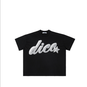 Dico Fluffy Print T-Shirt Black